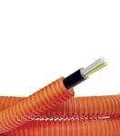 фото Труба ПНД РЭК гибкая гофрированная 16 мм цвет оранжевый с кабелем 3х2,5 ВВГнг-LS (50 м)