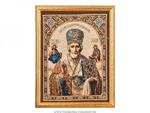 фото Гобеленовая икона святой николай 25х33 см.